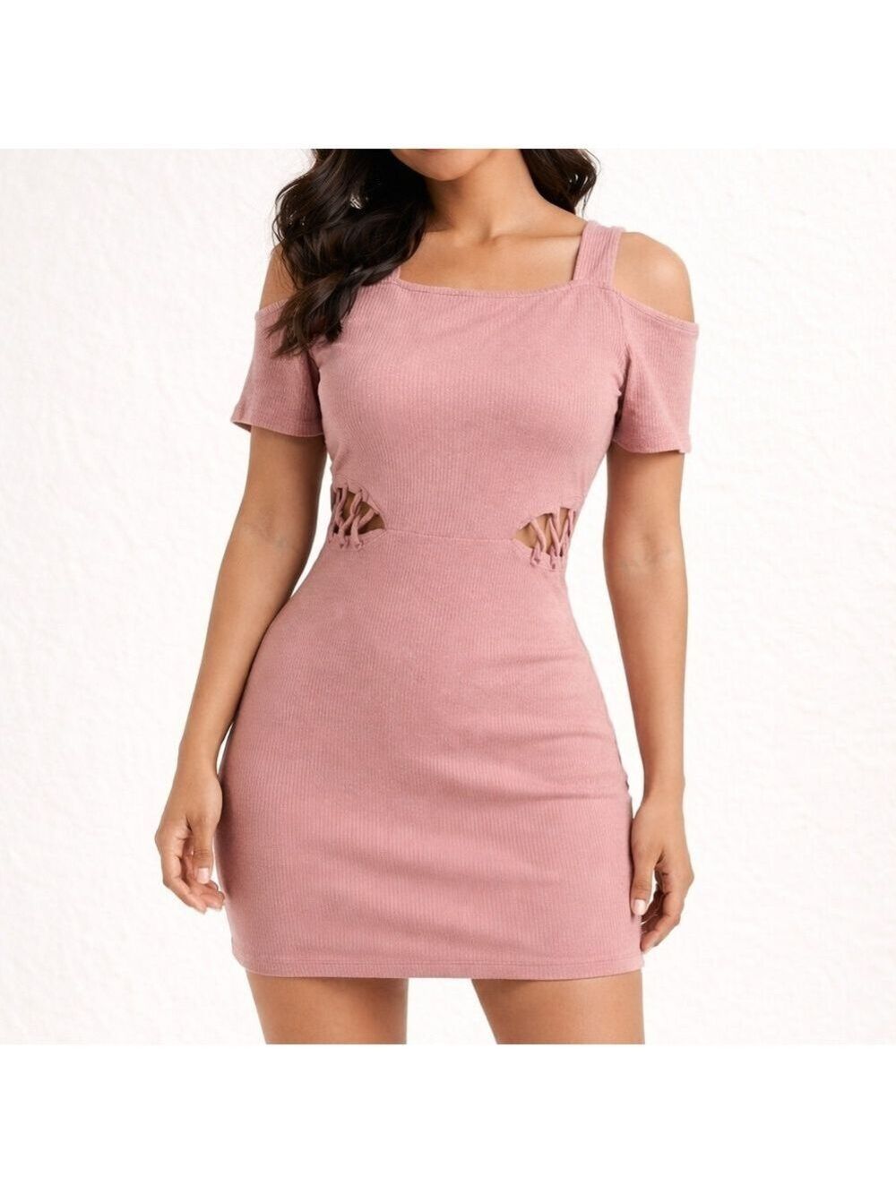 Women's Mauve Mid-length Dress Size Medium |BB-DSST-TM0624-2 - Picture 1 of 8
